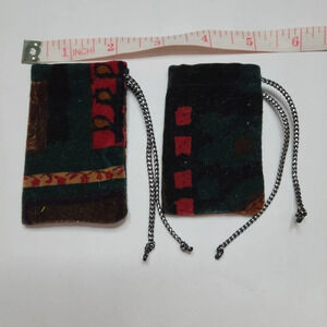 Set of  two handmade mini pouches